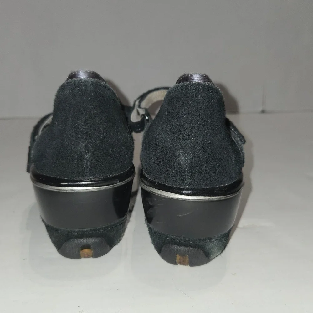 Jambu Lido Mary Jane Sport Wedge Shoes Womens 9.5 Black Suede Comfort Walking
